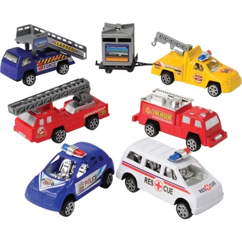 24-Piece Airport Playset with Vehicles, Helicopter, Airplane & Accessories