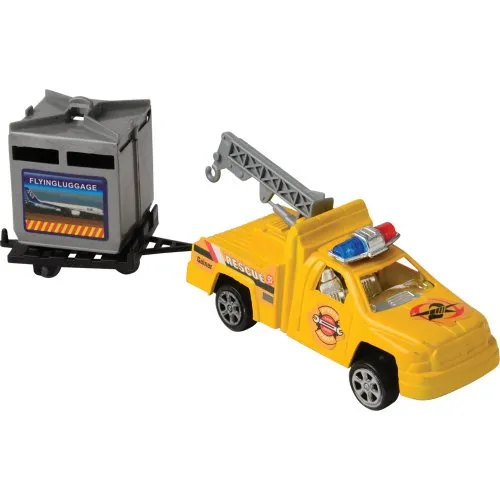 24-Piece Airport Playset with Vehicles, Helicopter, Airplane & Accessories
