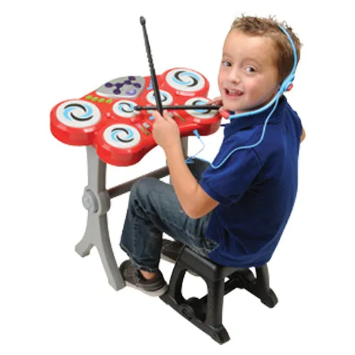 Activity Drum Center | Interactive Percussion Set with Rhythm, Microphone & Stool