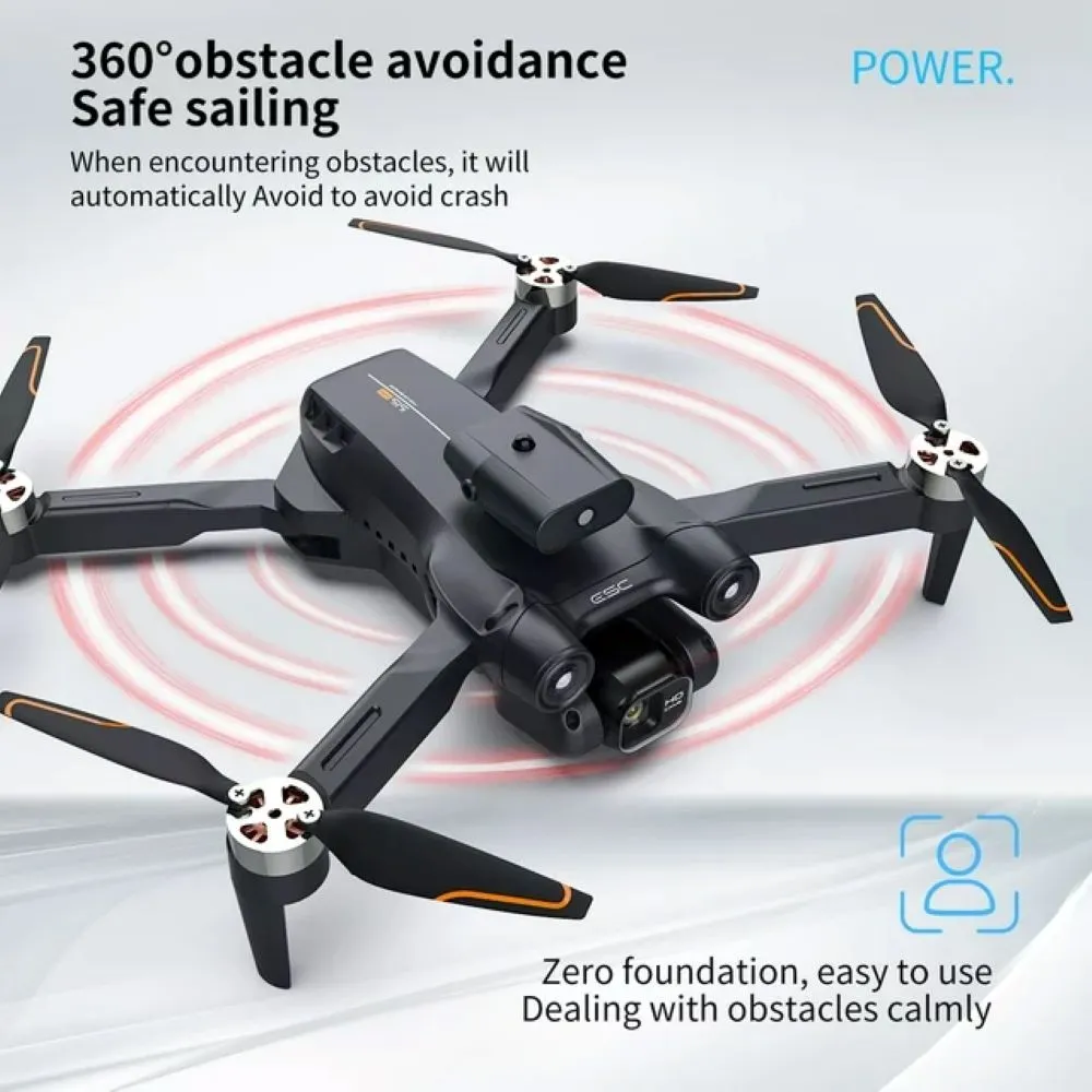 AUOSHI WWJ200000513 Drone with 4K Camera AUOSHI RC Quadcopter with High Speed Brushless Motor, Altitude Hold, Waypoint Fly, 2 Batteries, Carrying Case