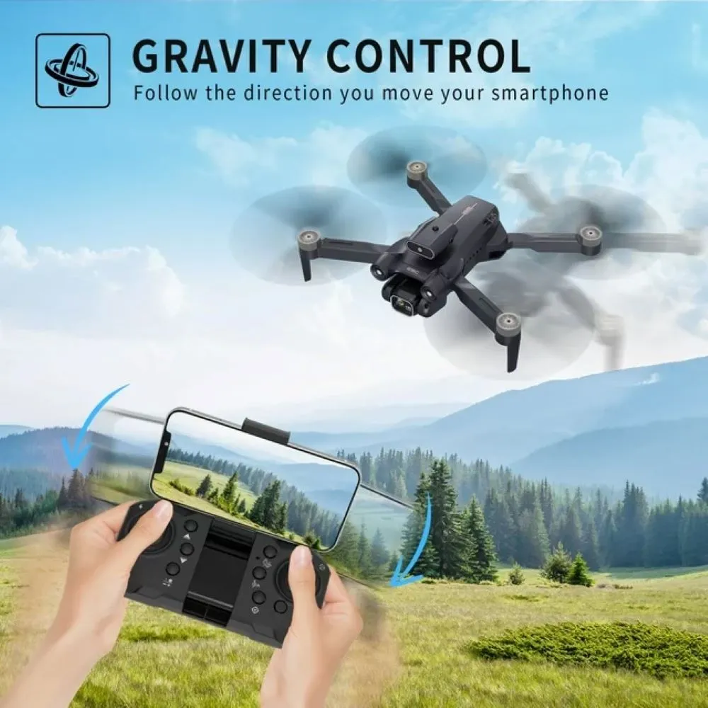 AUOSHI WWJ200000513 Drone with 4K Camera AUOSHI RC Quadcopter with High Speed Brushless Motor, Altitude Hold, Waypoint Fly, 2 Batteries, Carrying Case