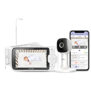 Binatone Electronics International HCSNPSKYWB Hubble Nursery Pal Skyview Baby Monitor 5" HD Baby Monitor with Crib Mount Camera