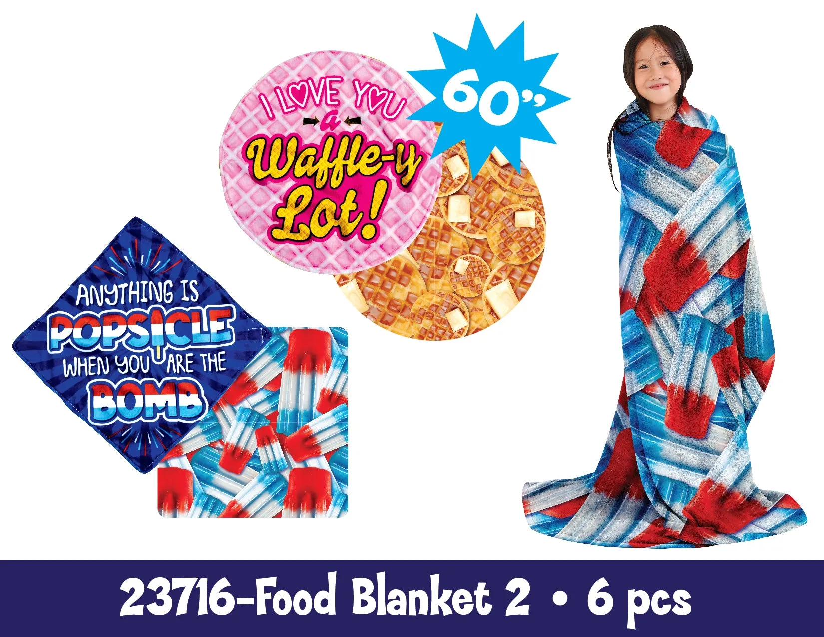 Blanket Plush Assortment Floor Display - 36 Pieces Per Retail Ready Display 88461