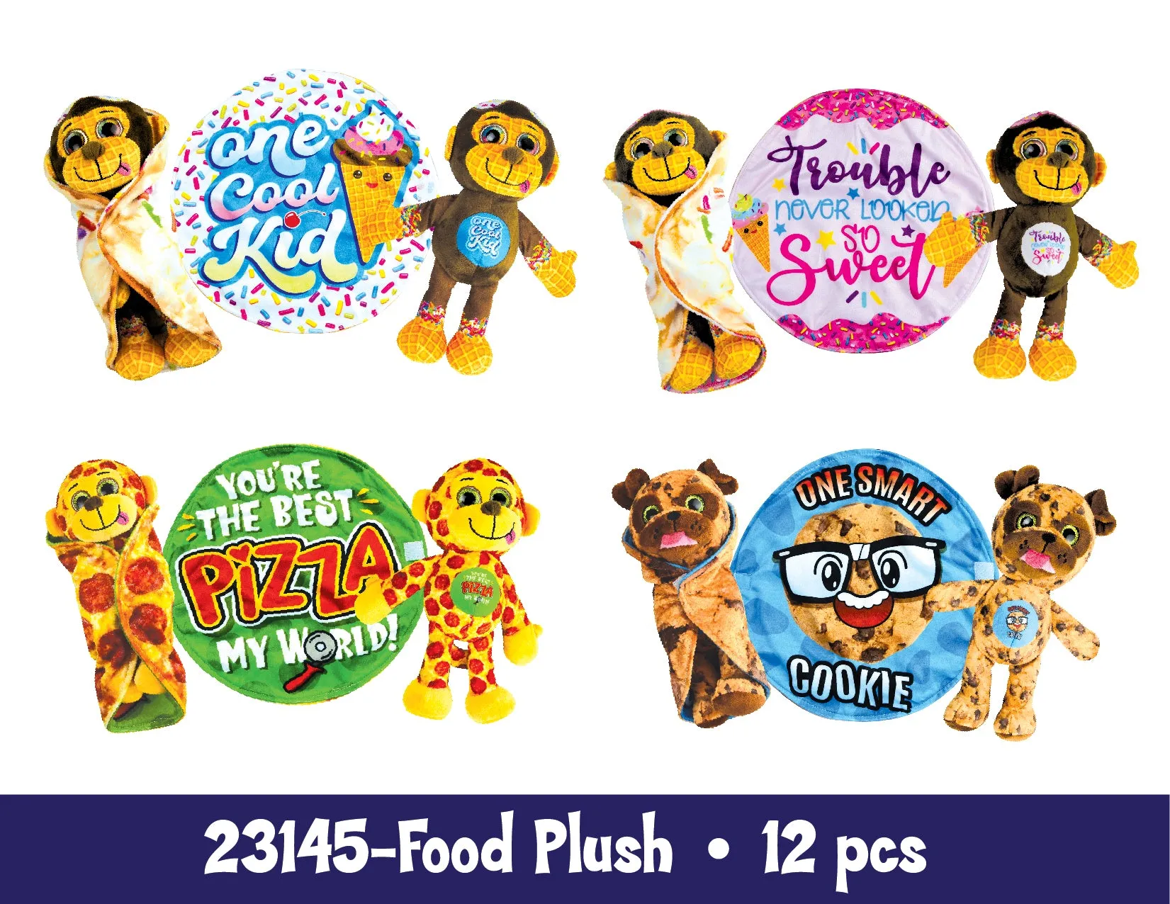 Blanket Plush Floor Display Assortment Floor Display - 36 Pieces Per Retail Ready Display 88399