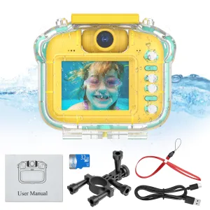 Contixo Kids Waterproof Adventure Camera - 1080p HD, Yellow