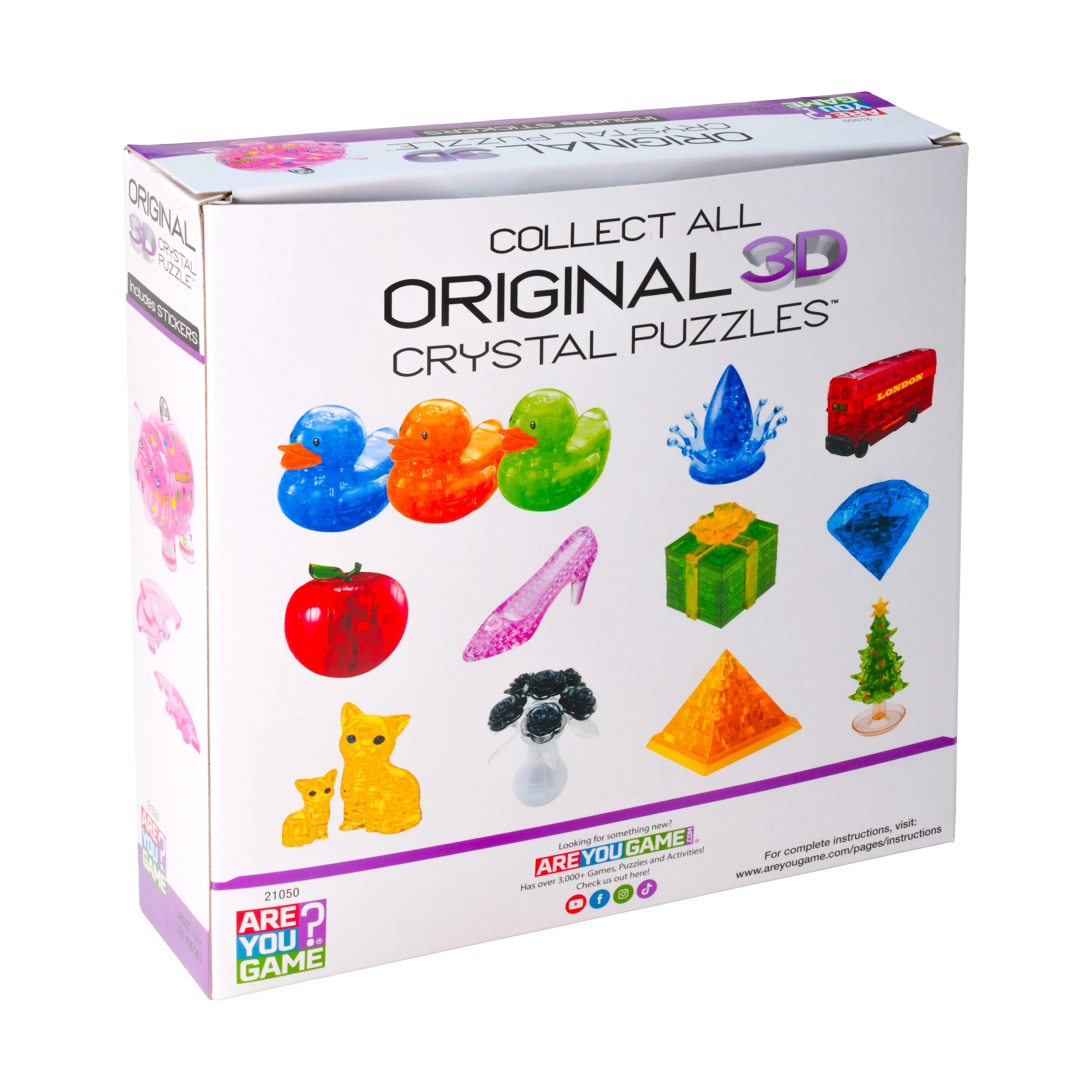 Deluxe Crystal Piggy Bank Kit - Hot Pink, 93 Piece 3D Puzzle
