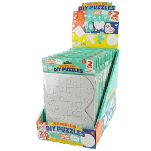 DIY Blank Puzzle 2 Pack Set - 12 Pieces Per Retail Ready Display 22039