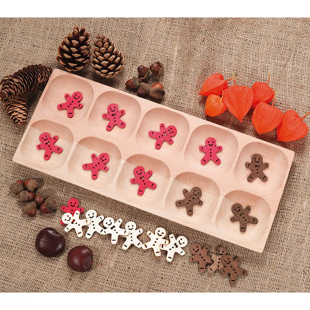 Eco-Friendly Wooden 10-Frame Math Tray | Beech Wood Counting & Place Value Tool