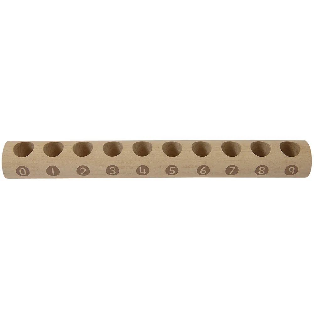 Eco-Friendly Wooden Counting Log with Sticks | Natural Early Math Toy