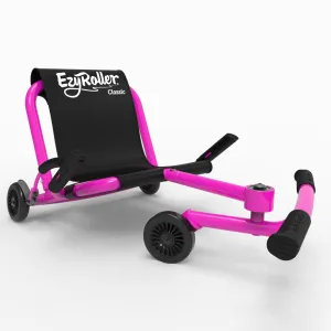 EzyRoller Classic Ride-On Scooter - Pink - Extendable Design, 154lb Capacity, Ages 4 