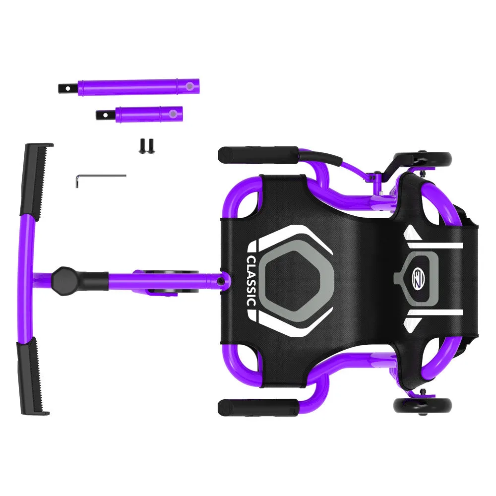 EzyRoller Classic X - Purple - Extendable Ride-On Scooter for Kids