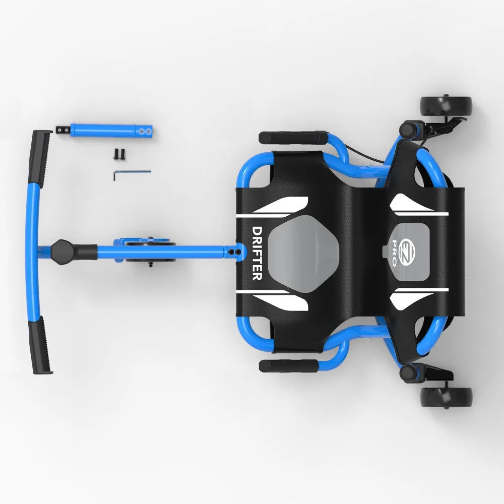 EzyRoller Drifter Pro X - Blue - High-Capacity Ride-On Scooter for All Ages