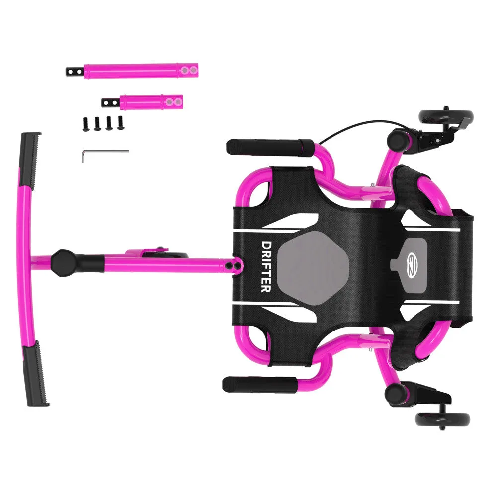 EzyRoller Drifter X - Pink Ride-On Scooter for Kids and Adults, 154lb Capacity