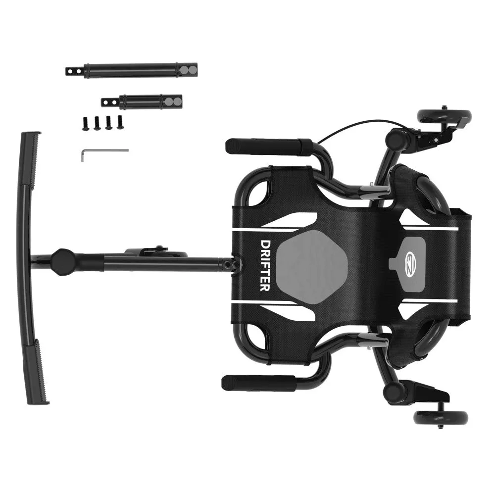 EzyRoller - Drifter X Series - Black Ride-On Scooter, 154lb Capacity, Ages 6 