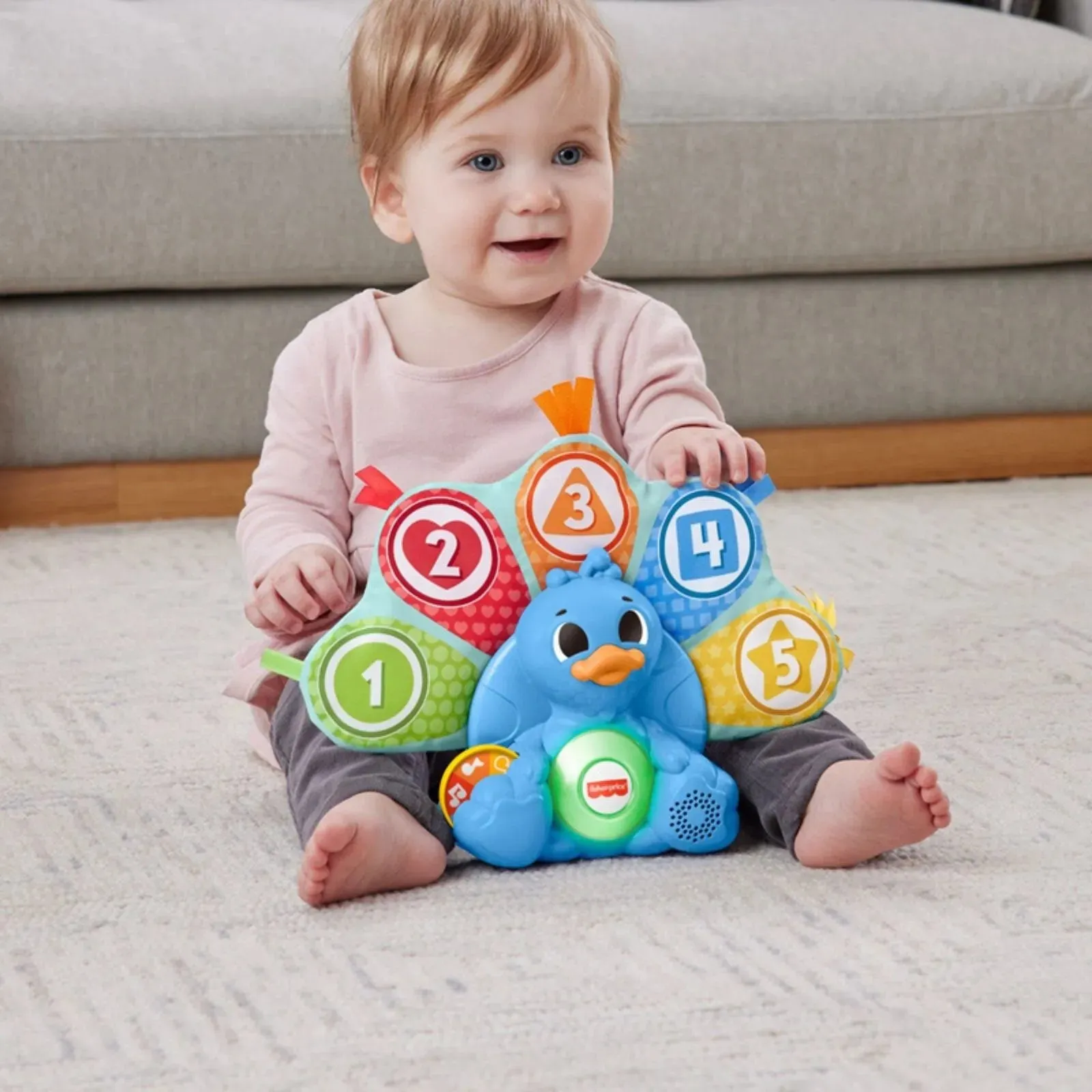 Fisher-Price Linkamals Press N Play Peacock