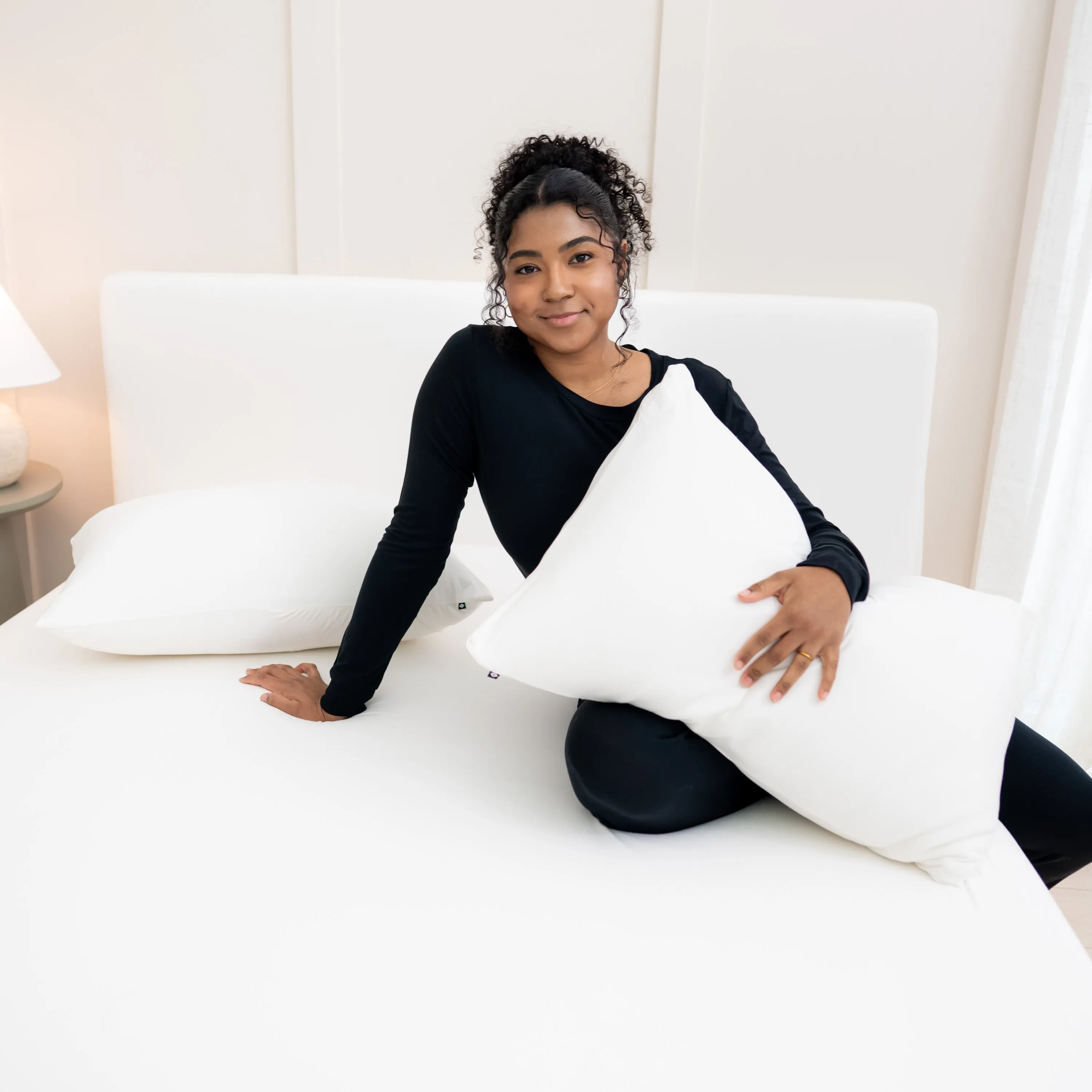 Fitted Sheet with Pillowcases in Cloud