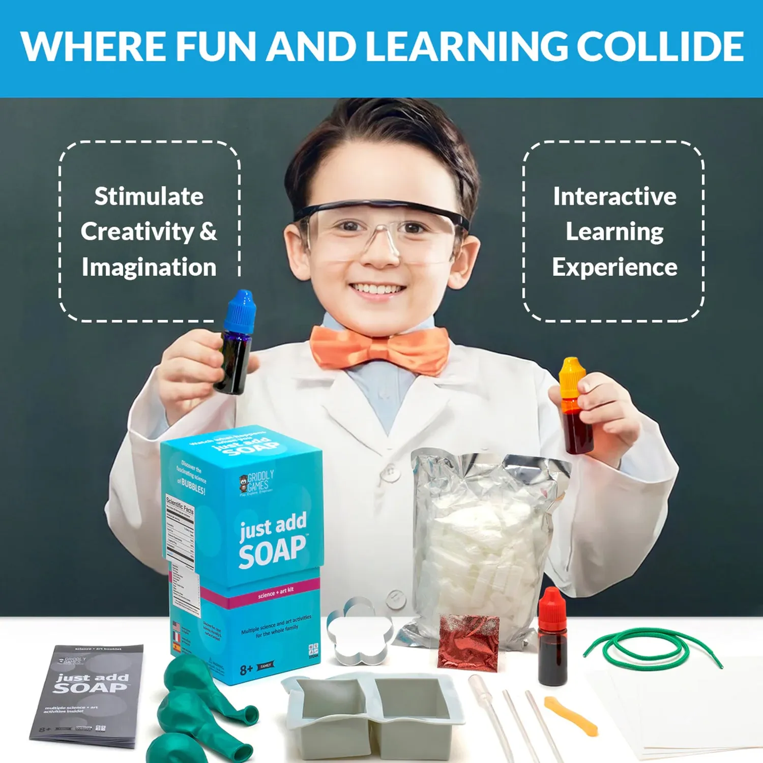 Griddly Kids Just Add Soap Science and Art Exploration Kit