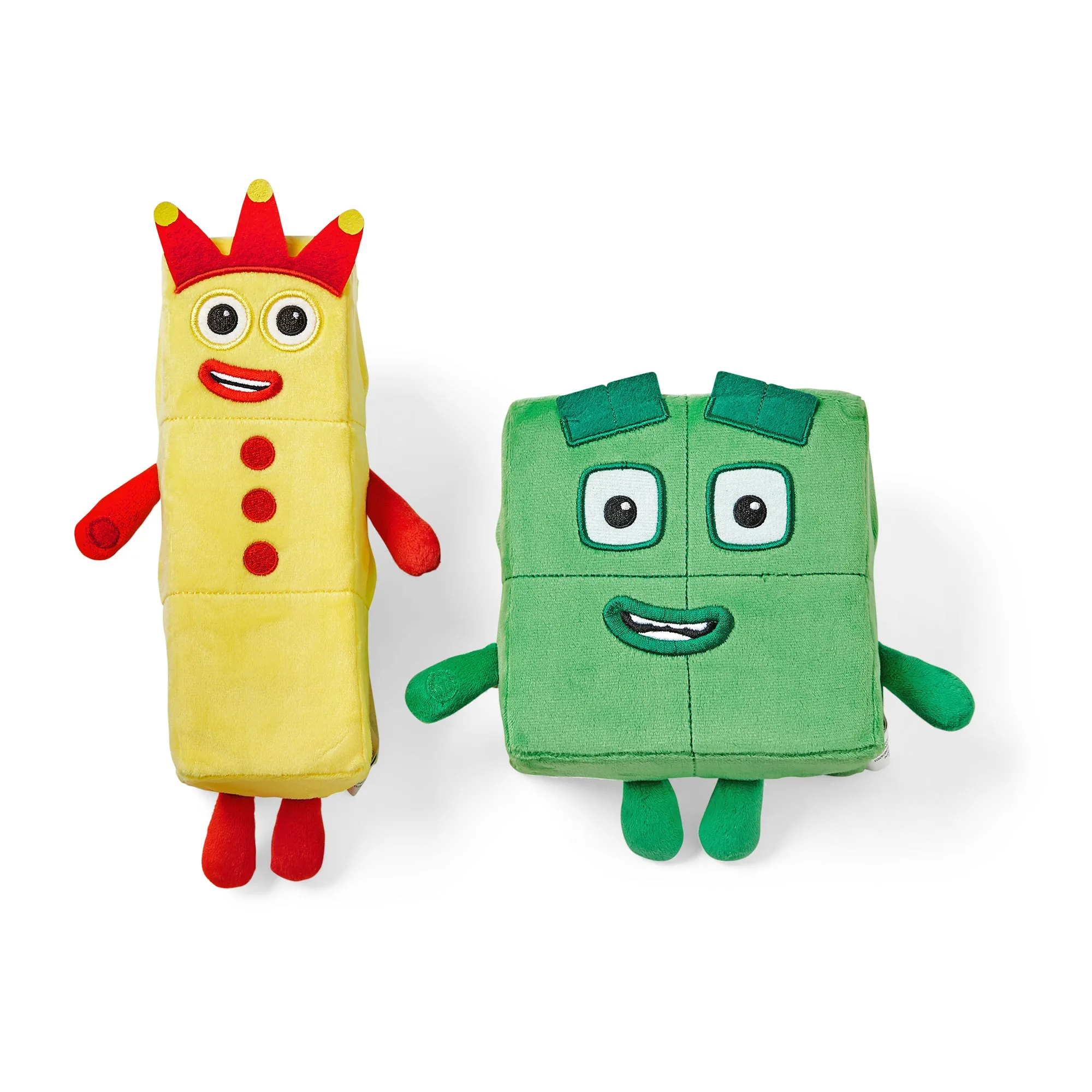 Hand2Mind Numberblocks 3 & 4 Playful Pals Plush - Yellow & Green