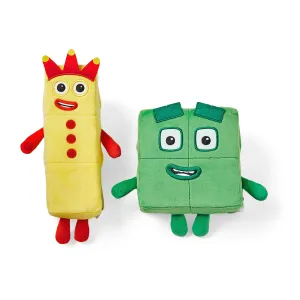 Hand2Mind Numberblocks 3 & 4 Playful Pals Plush - Yellow & Green