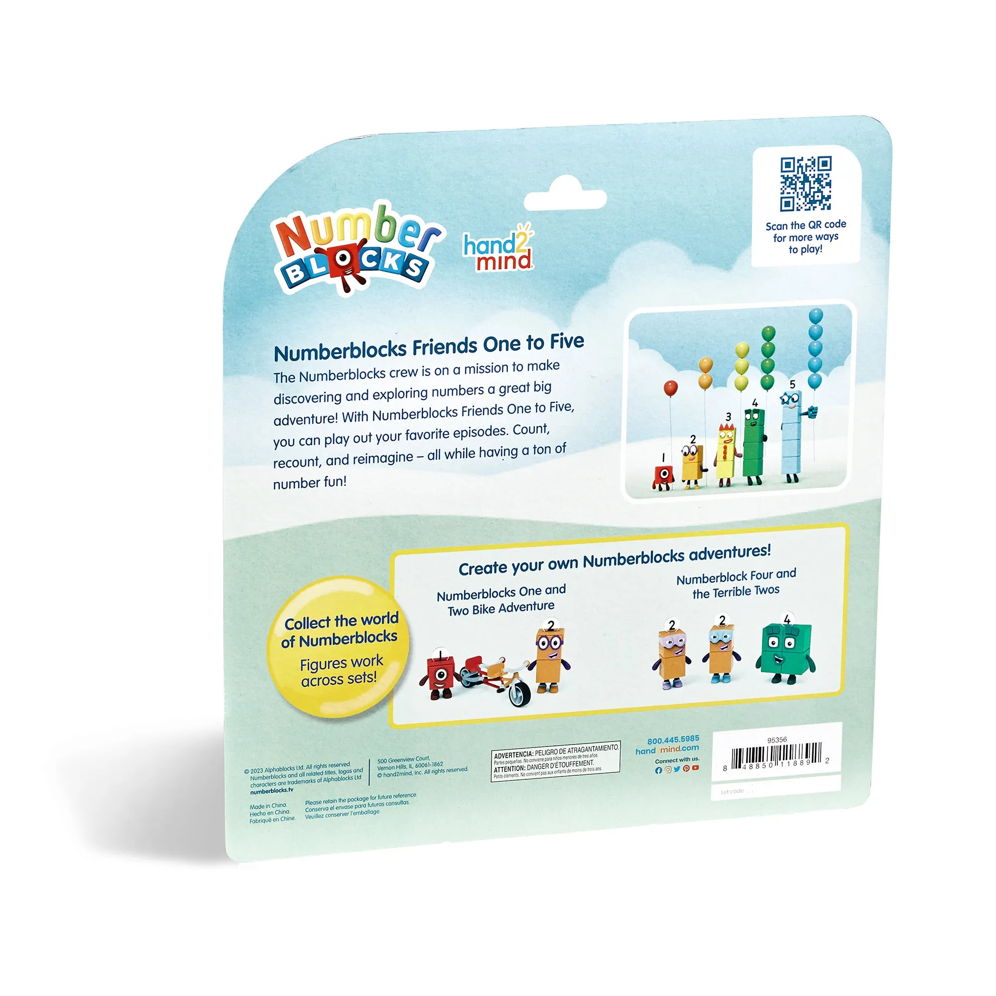 Hand2Mind Numberblocks Friends One to Five - Colorful Math Learning Set