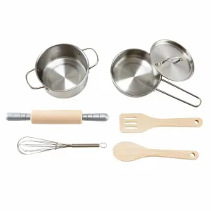 Hape Chef's Choice 7-Piece Wooden Kitchen Playset for Kids, Ages 3 