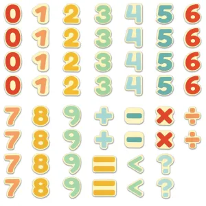 Hape Colorful Magnetic Wooden Numbers Set - 54 Pieces