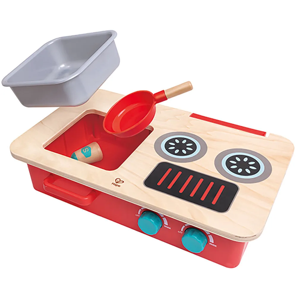 Hape Cook & Create Wooden Countertop Kitchen Playset - with Sounds