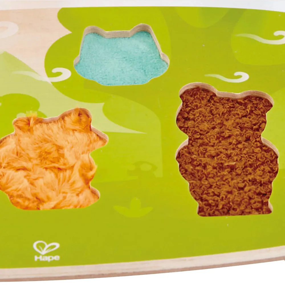 Hape Forest Friends 6pc Wooden Sensory Puzzle Toy