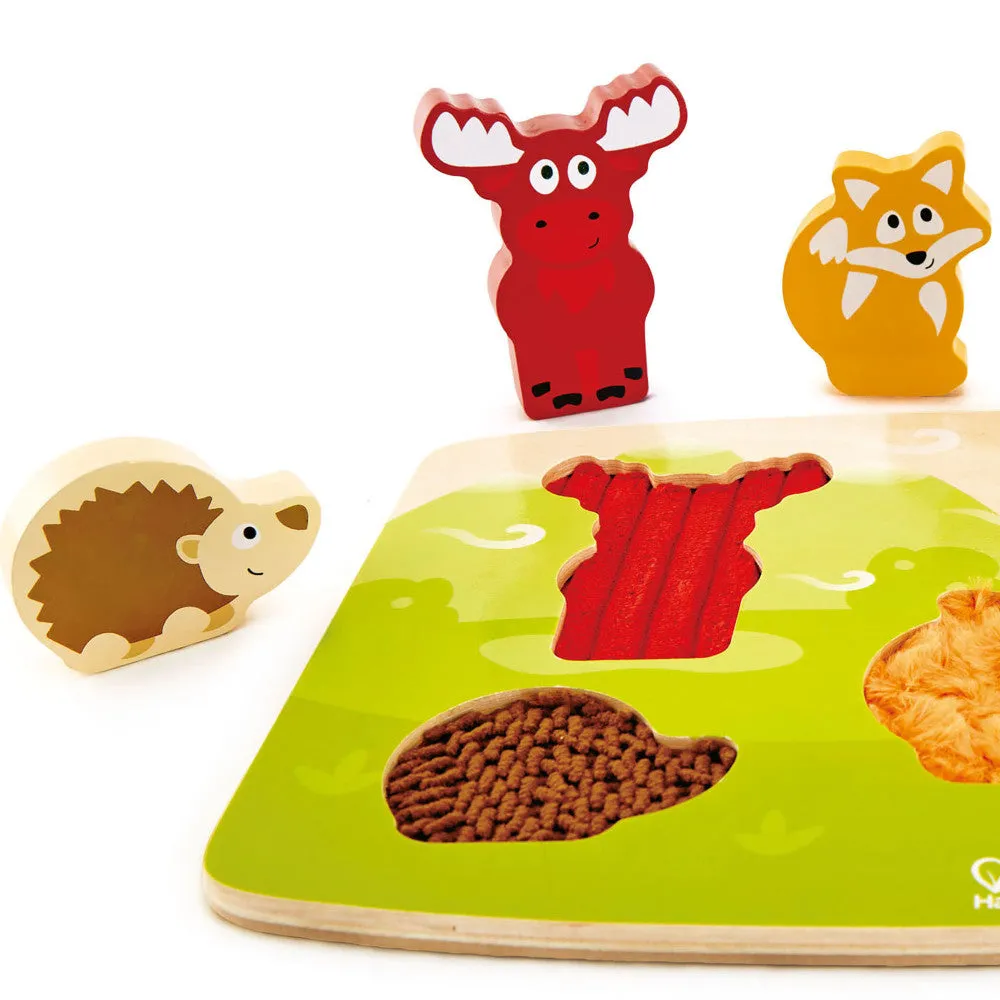 Hape Forest Friends 6pc Wooden Sensory Puzzle Toy