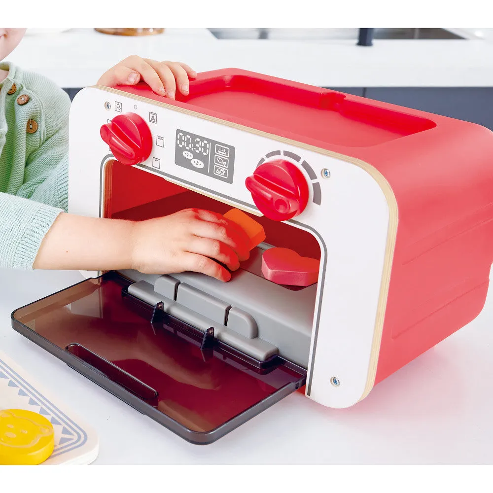 Hape My Baking Oven Playset with Magic Color-Changing Cookies - Red & White