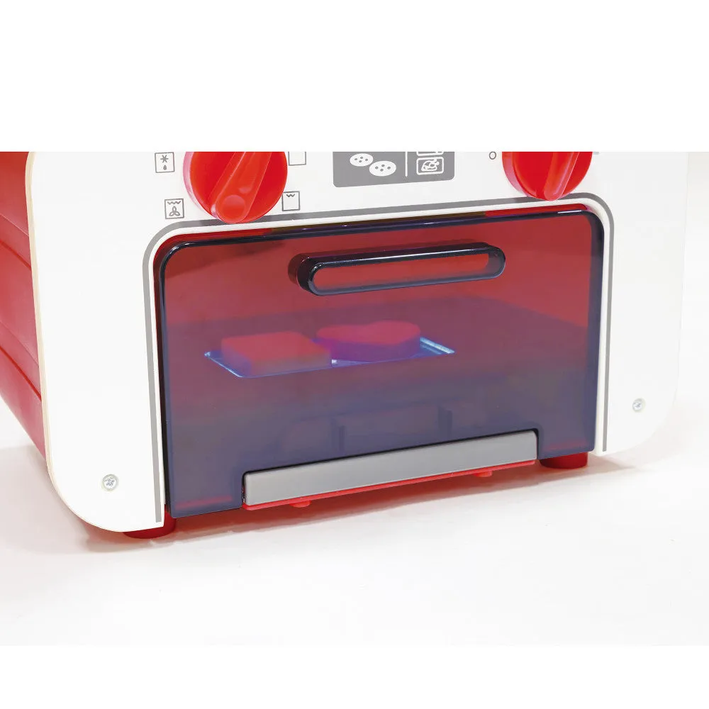 Hape My Baking Oven Playset with Magic Color-Changing Cookies - Red & White