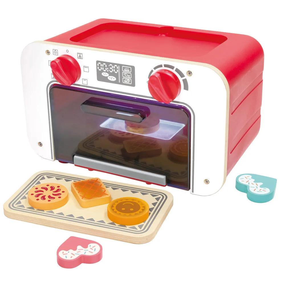 Hape My Baking Oven Playset with Magic Color-Changing Cookies - Red & White