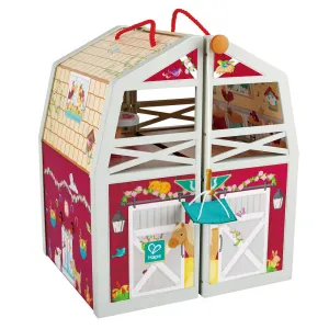 Hape Pony Club Ranch - 2-Level Wooden Barn Playset