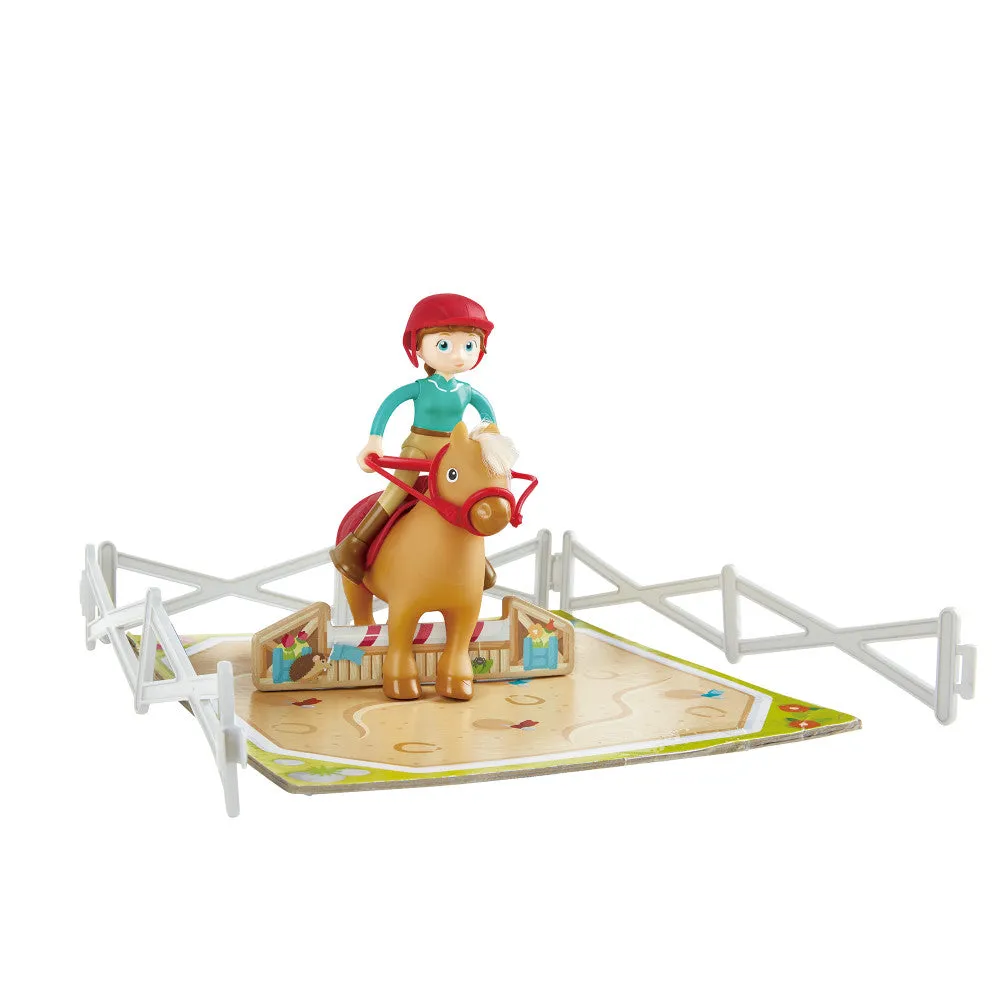 Hape Pony Club Ranch - 2-Level Wooden Barn Playset