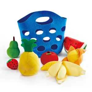 Hape Toddler Fruit Basket Playset - Soft Felt Pieces for Ages 18 mo 