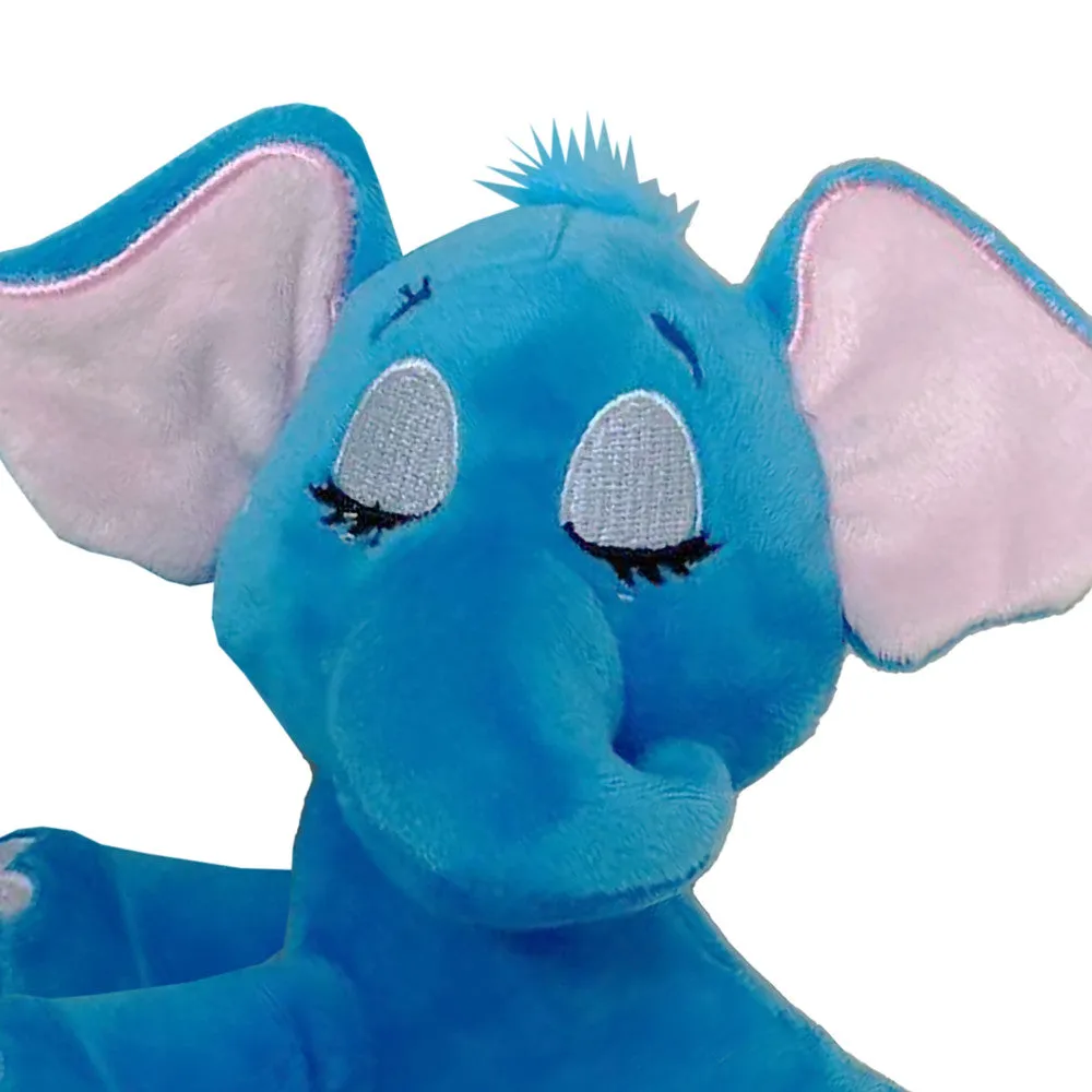 Happy Nappers Lullabrites 12 inch Interactive Elephant Plush - Blue