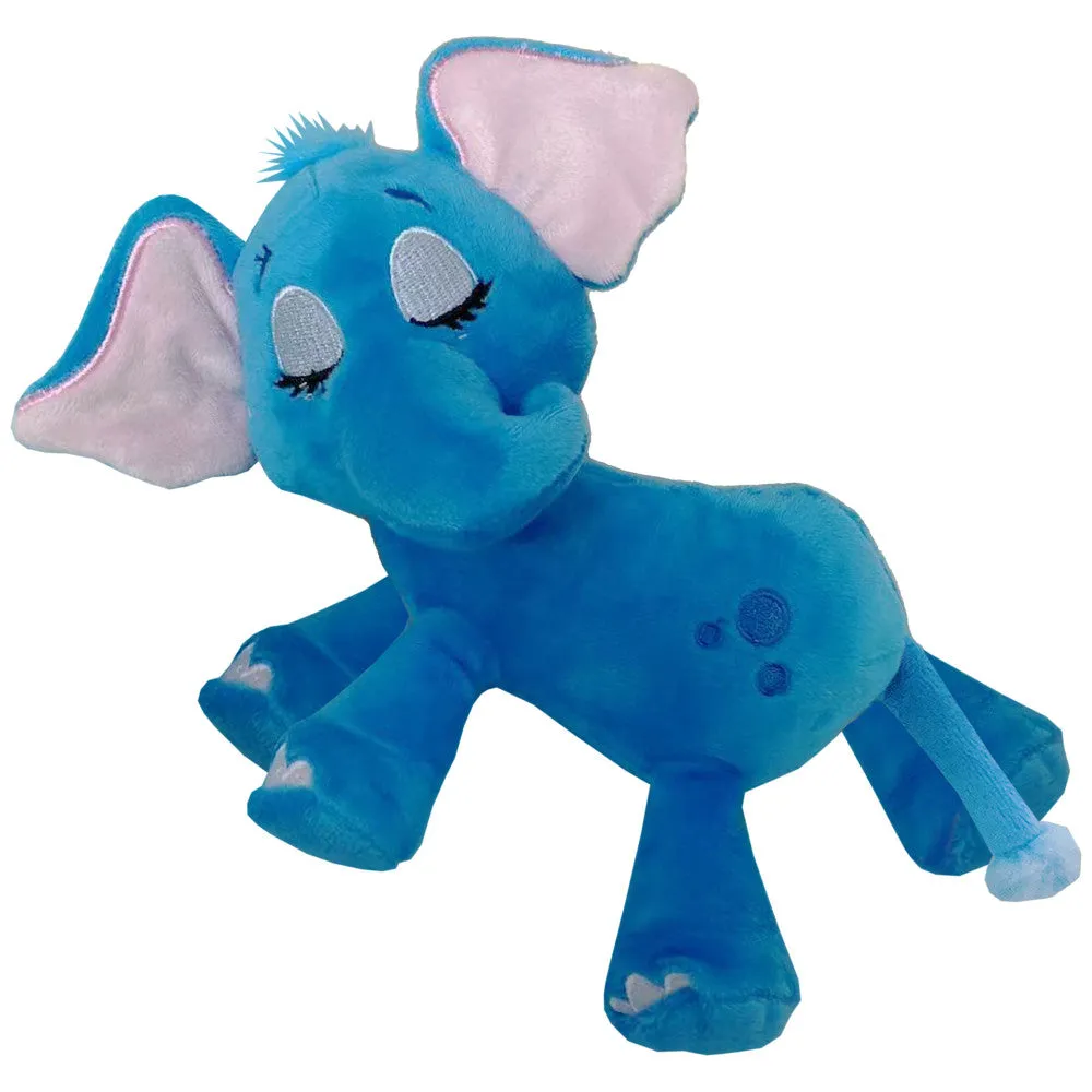 Happy Nappers Lullabrites 12 inch Interactive Elephant Plush - Blue