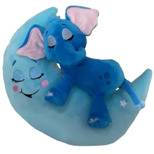 Happy Nappers Lullabrites 12 inch Interactive Elephant Plush - Blue