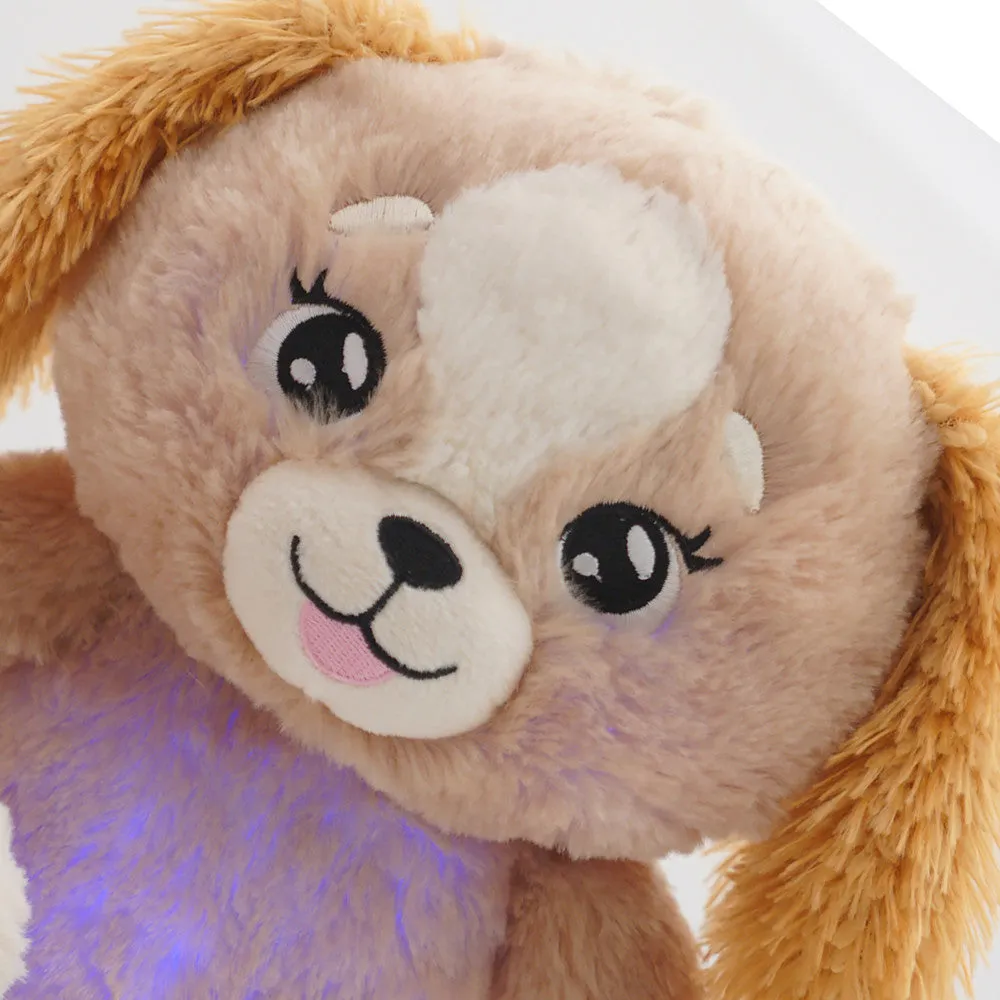 Happy Nappers Lullabrites Brown Dog - Musical Light-Up Bedtime Plush