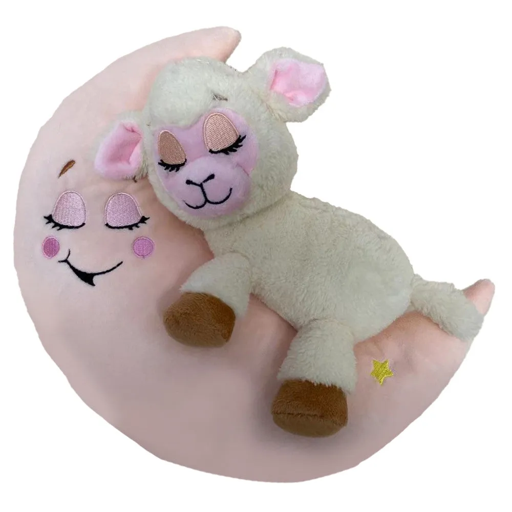 Happy Nappers Lullabrites Light & Sound Plush Lamb - Cream & Pink