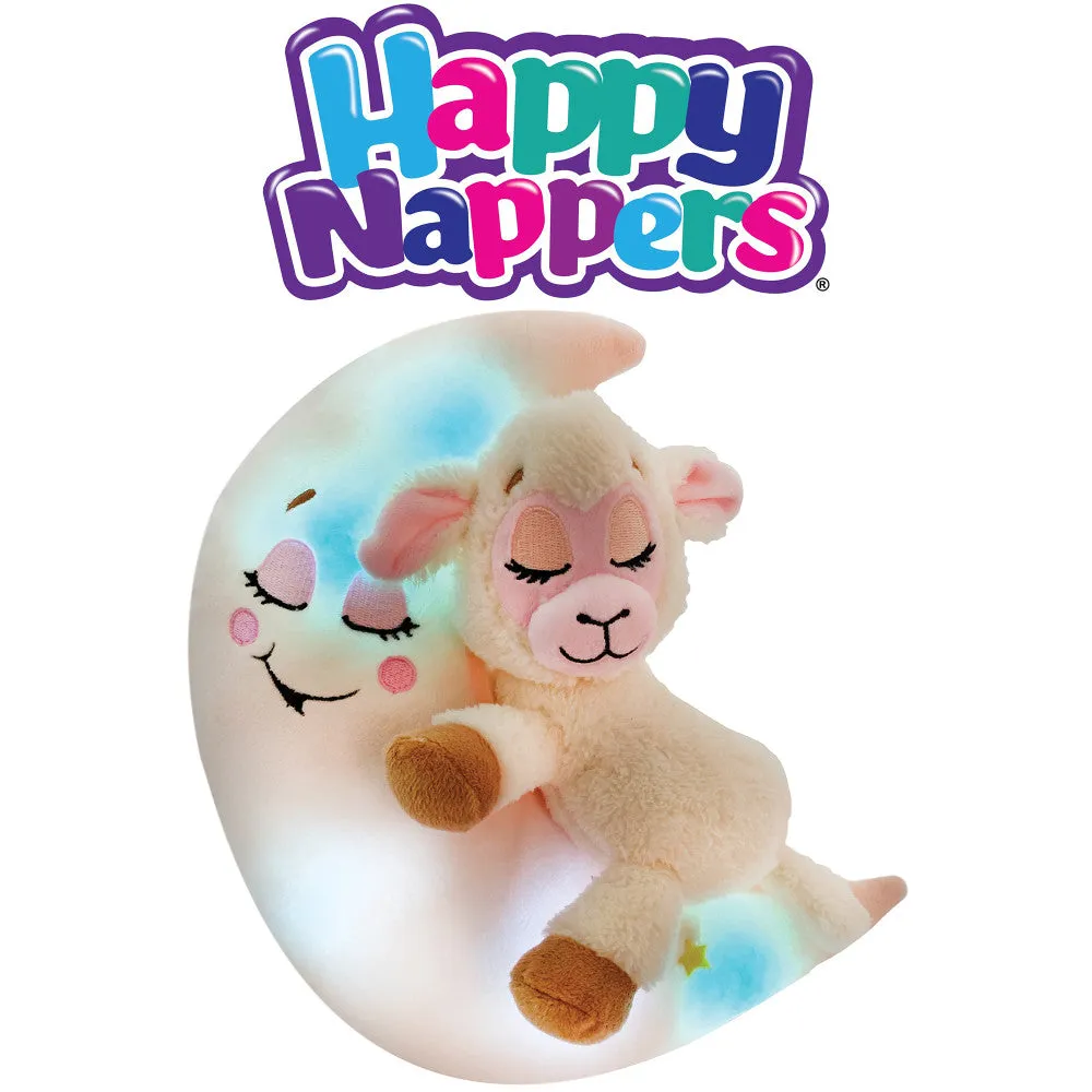 Happy Nappers Lullabrites Light & Sound Plush Lamb - Cream & Pink