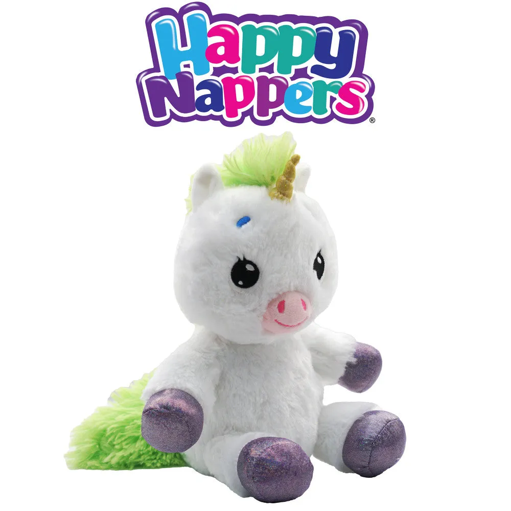 Happy Nappers Lullabrites Unicorn Musical Light-Up Plush - White & Green