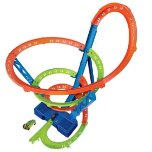 Hot Wheels HGV67 Action Spiral Speed Crash Track Set, With 1 Hot Wheels Car