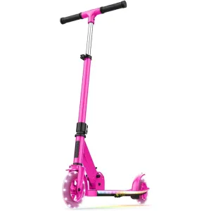 Jetson JHGLT-PNK Highlight 2-Wheel Kick Scooter, Kinetic Lights on Deck and Wheels, 6 Inch Wheels, Rear Brake, Easy-Folding Mechanism, Ages 6  (Pink)