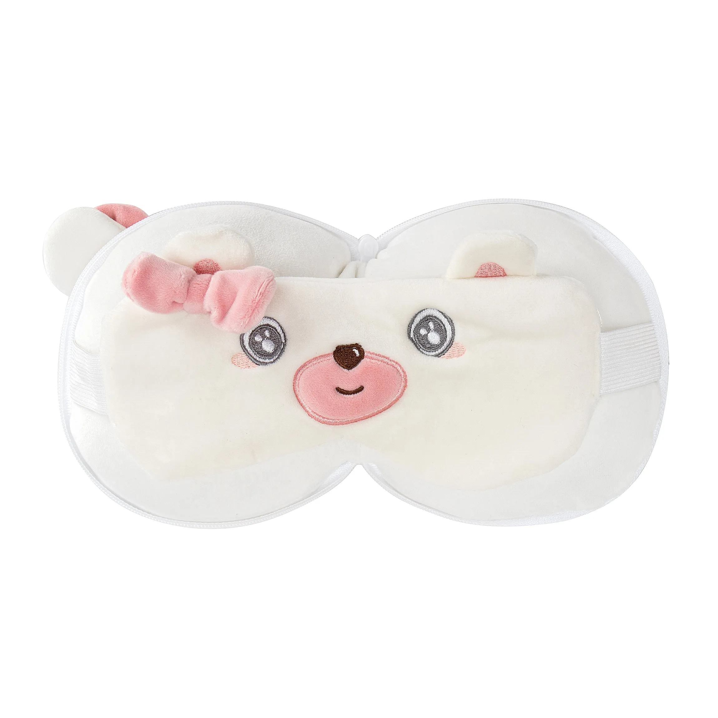 Kids 2-in-1 Travel Pillow and Eye Mask Animal Plush Soft Eye Mask Blindfold for Sleeping, Nights and Travel