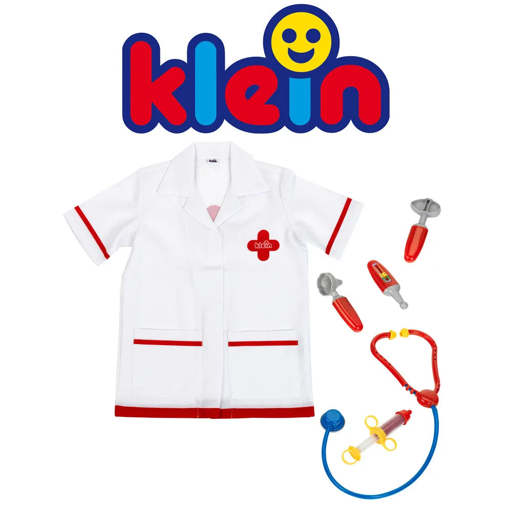 Klein 6-Piece PRO Doctor Costume Set - White & Red - Kids Ages 3 