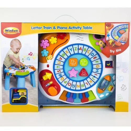 Letter Train & Piano Activity Table | Alphabet Song, Music, Shapes & Motor Skills