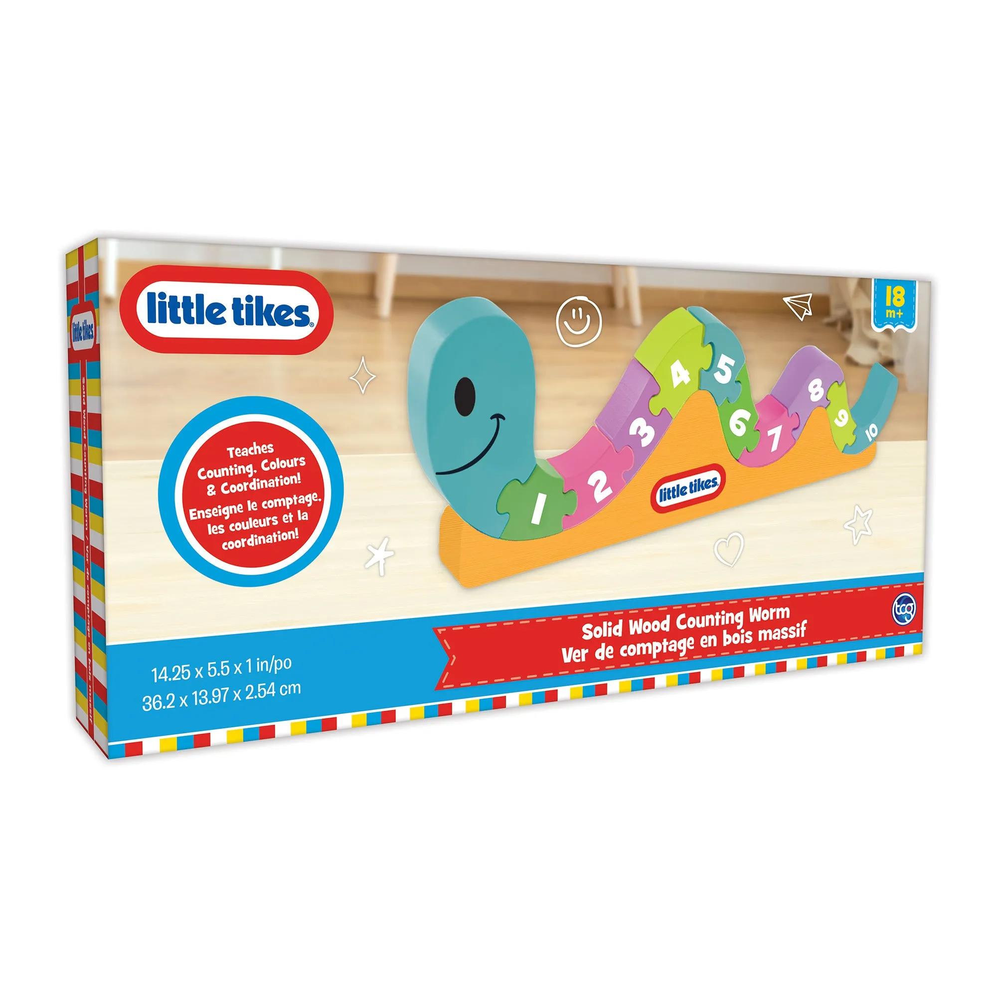 Little Tikes Rainbow Counting Worm - Colorful Number Blocks