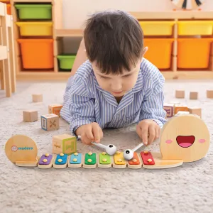Madera Wood Snailyphone Multicolor Snail-Designed 8-Key Xylophone, for Kids Ages 3 