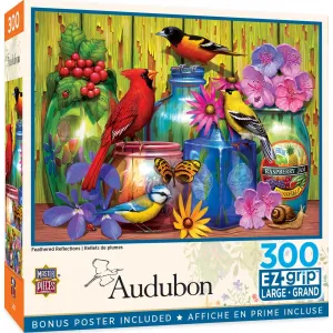 MasterPieces  Audubon Feathered Reflections EzGrip Puzzle 300 Piece